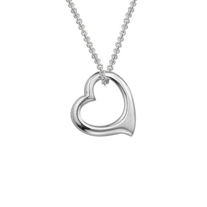 SS 10mm Heart Necklace SN629ZT