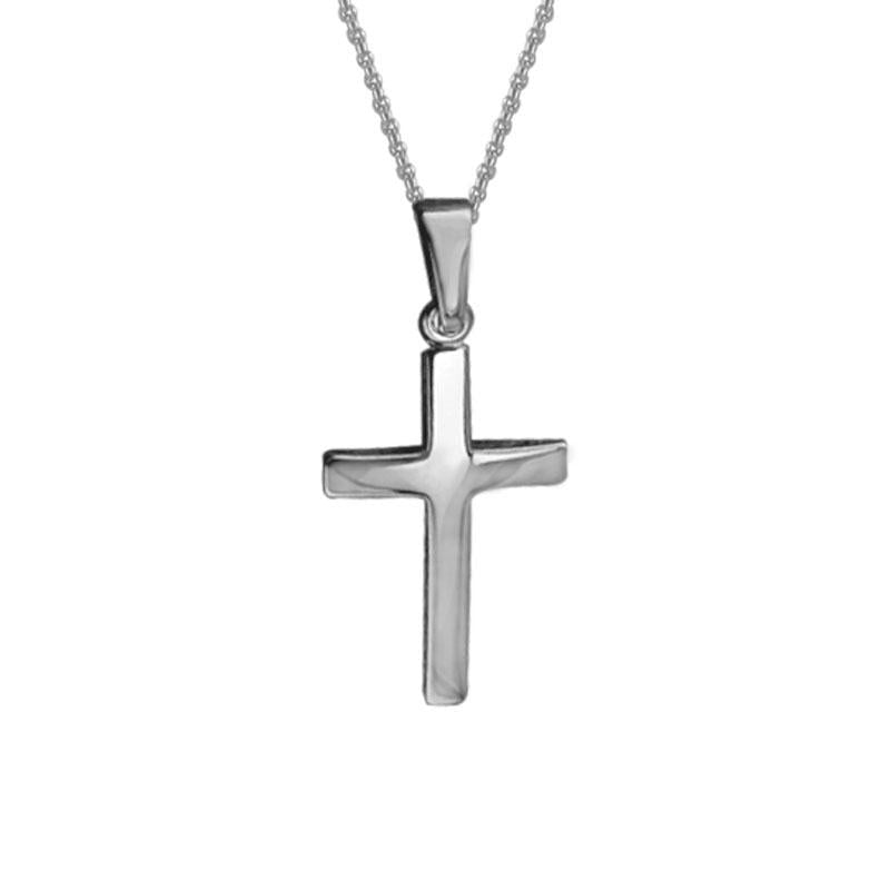 SS 12x19mm Cross Pendant Necklace SNF54MN
