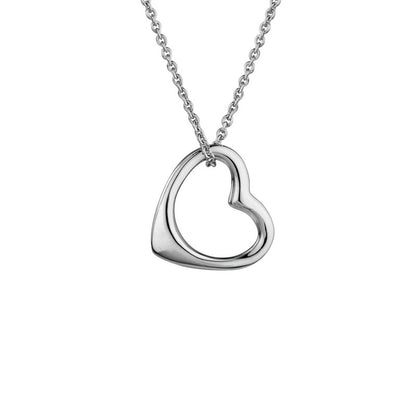SS 14mm Heart Necklace SNF78TL