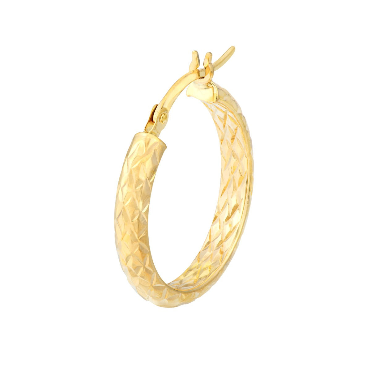 14kY Diamond-Cut Hoop TM001749-14Y