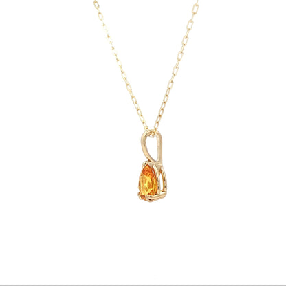 14kY 7x5mm Pear Yellow Sapphire Pendant 88366