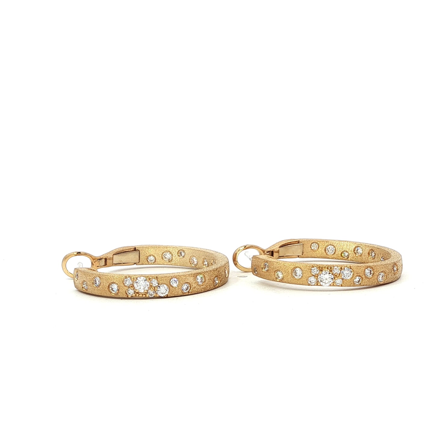 14kY .59cttw Diamond Confetti Hoop AE70141D - 201Y