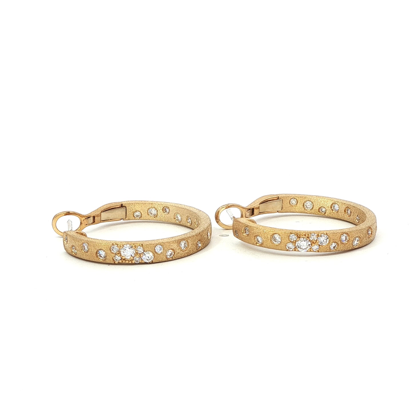 14kY .59cttw Diamond Confetti Hoop AE70141D - 201Y