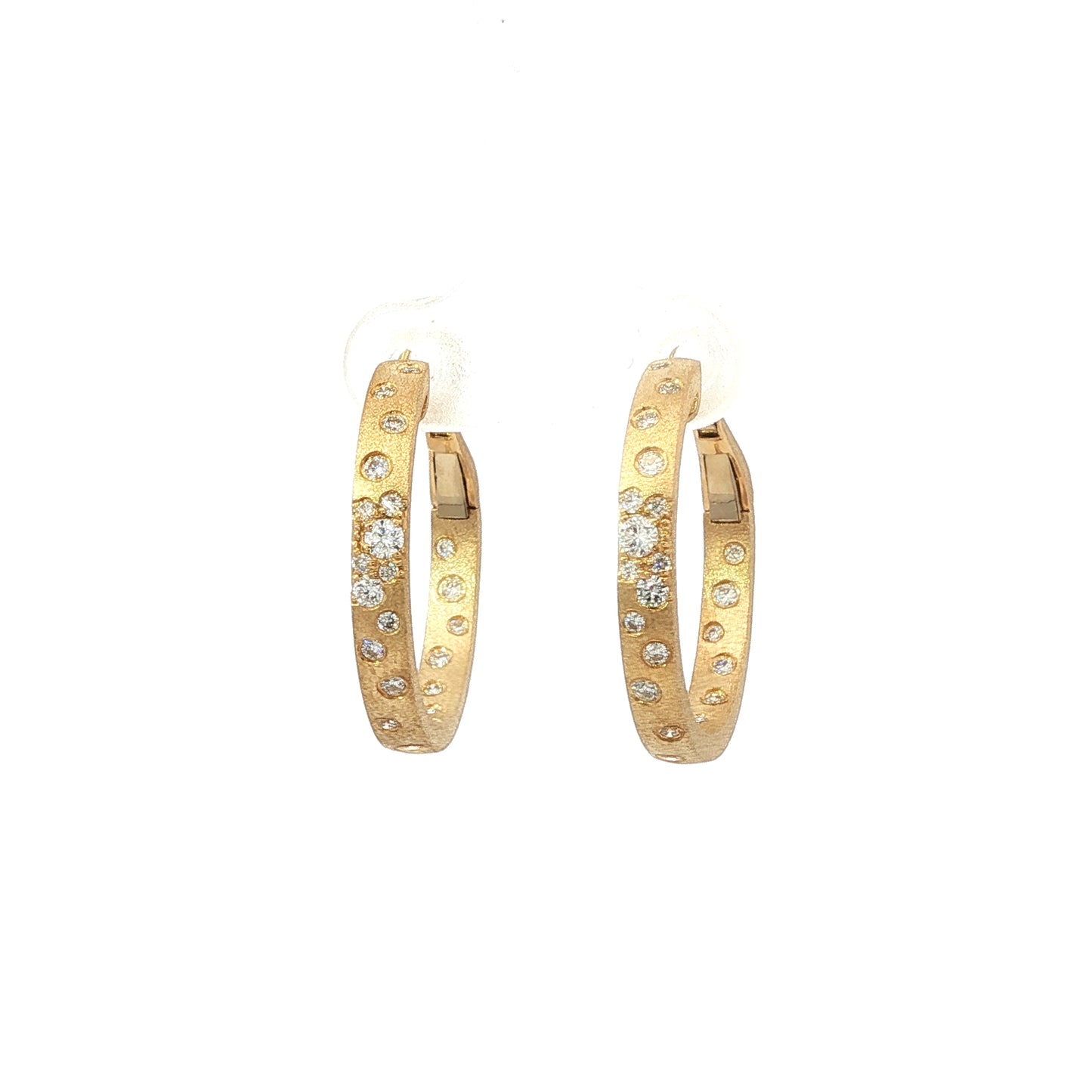 14kY .59cttw Diamond Confetti Hoop AE70141D - 201Y