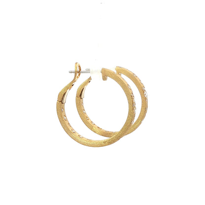 14kY .59cttw Diamond Confetti Hoop AE70141D - 201Y