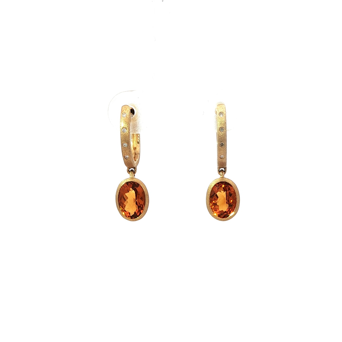 14kY 1.56cttw Citrine .02cttw Diamond Earring AE77575C-920Y