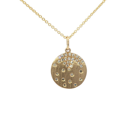 14kY .15cttw Diamond Disc Necklace AP86300D-801Y