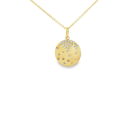 14kY .15cttw Diamond Disc Necklace AP86300D-801Y