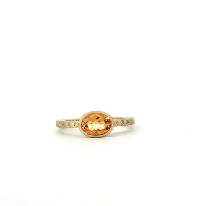 14kY .78ct Citrine .02cttw Diamond Ring AR77575CT - 220Y