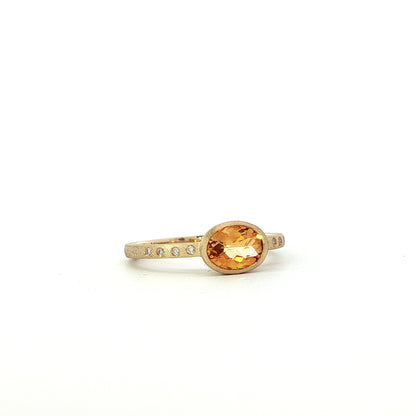 14kY .78ct Citrine .02cttw Diamond Ring AR77575CT - 220Y