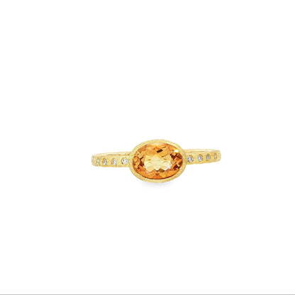 14kY .78ct Citrine .02cttw Diamond Ring AR77575CT - 220Y