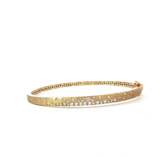 14kY .83cttw Diamond Scatter Bangle AG70117D - 201Y