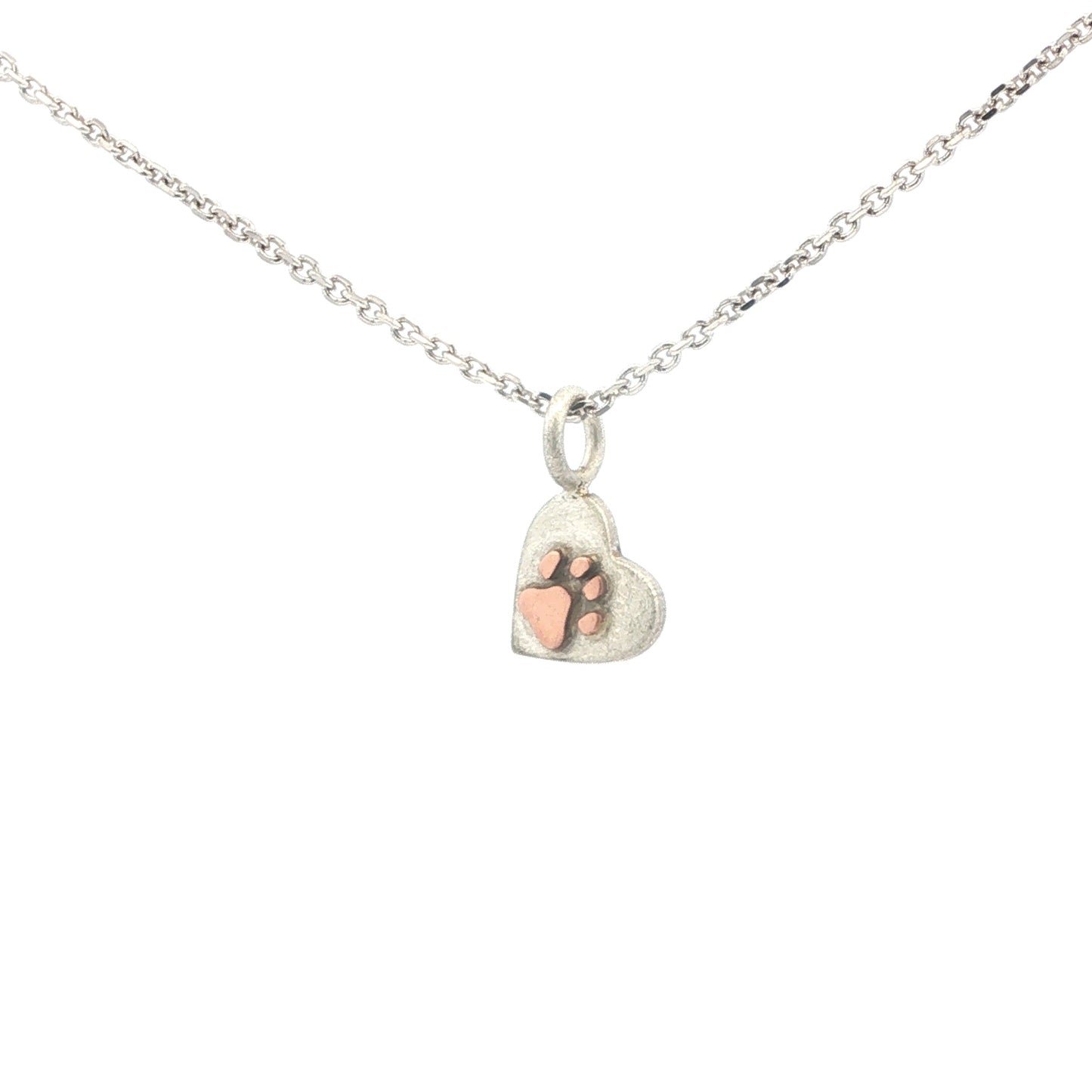 SS/RG Paw Print Pendant -9mm