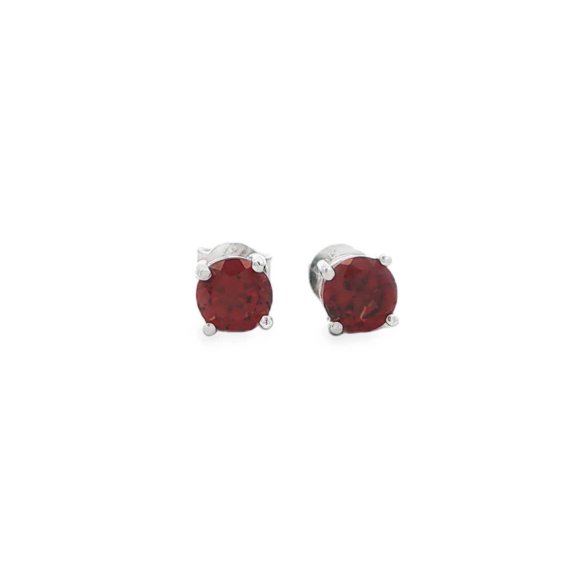 SS 5mm Garnet Stud