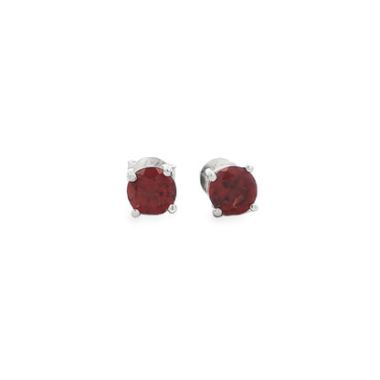 SS 5mm Garnet Stud