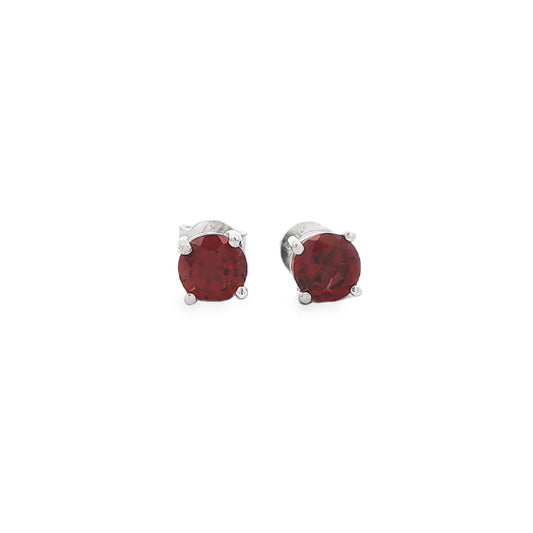 SS 5mm Garnet Stud