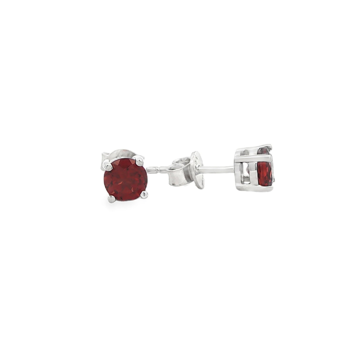 SS 5mm Garnet Stud