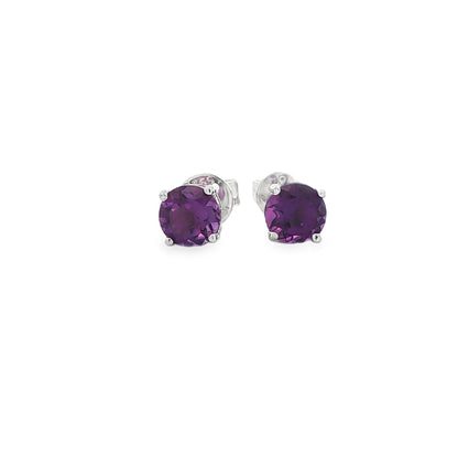SS 5mm Amethyst Stud