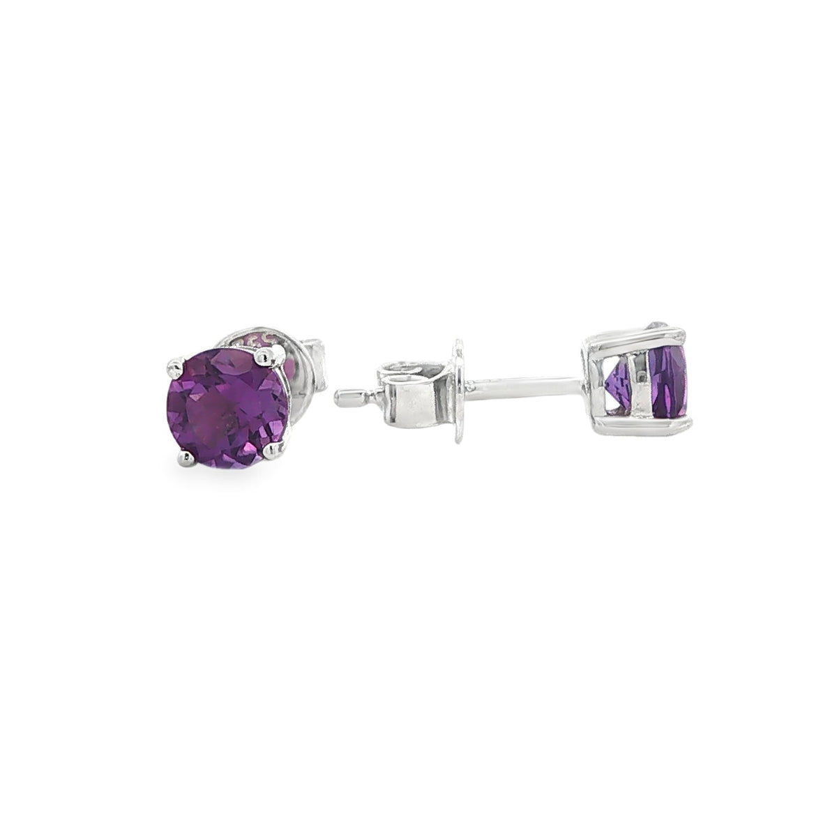 SS 5mm Amethyst Stud