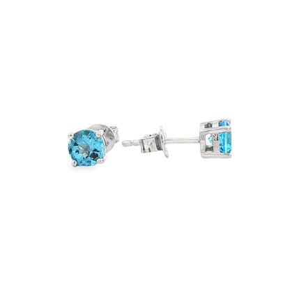 SS 5mm Blue Topaz Stud