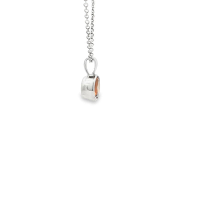 SS 6mm Citrine Bezel Pendant