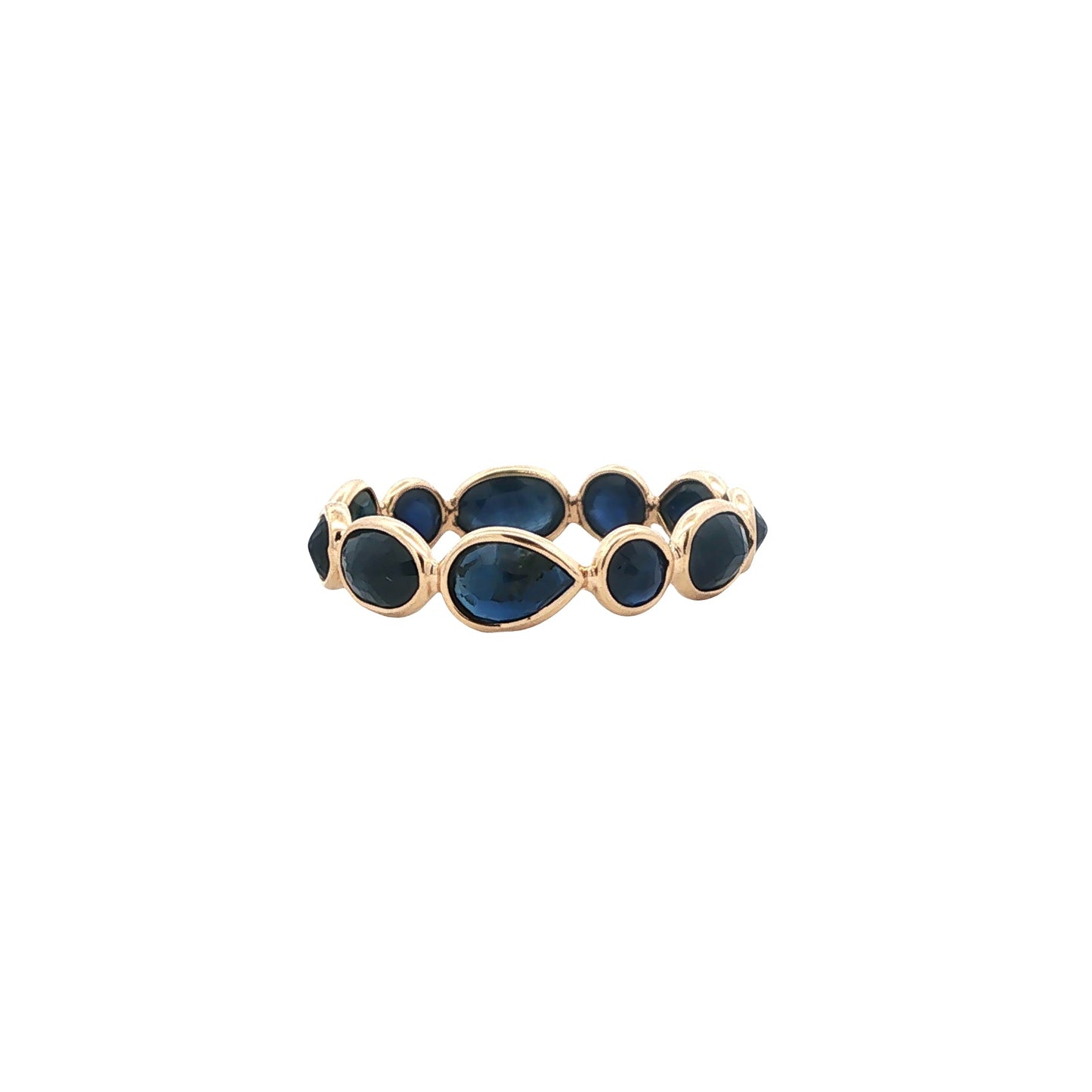 14kY 5.04cttw Sapphire Slice Eternity Ring RZ6700 - 8