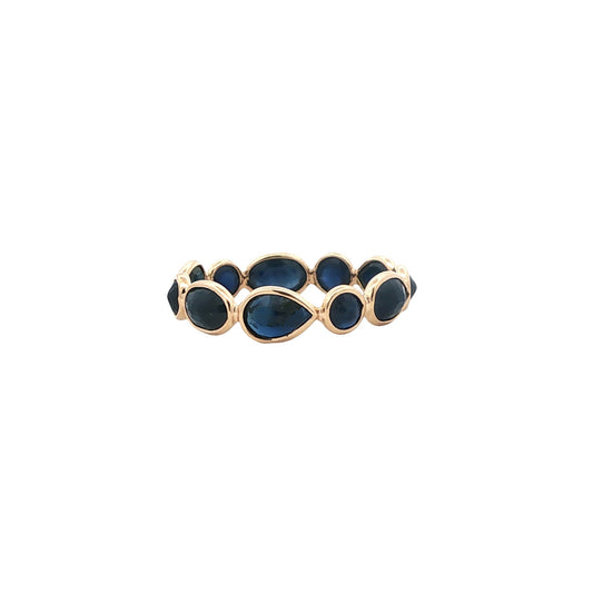 14kY 5.04cttw Sapphire Slice Eternity Ring RZ6700 - 8