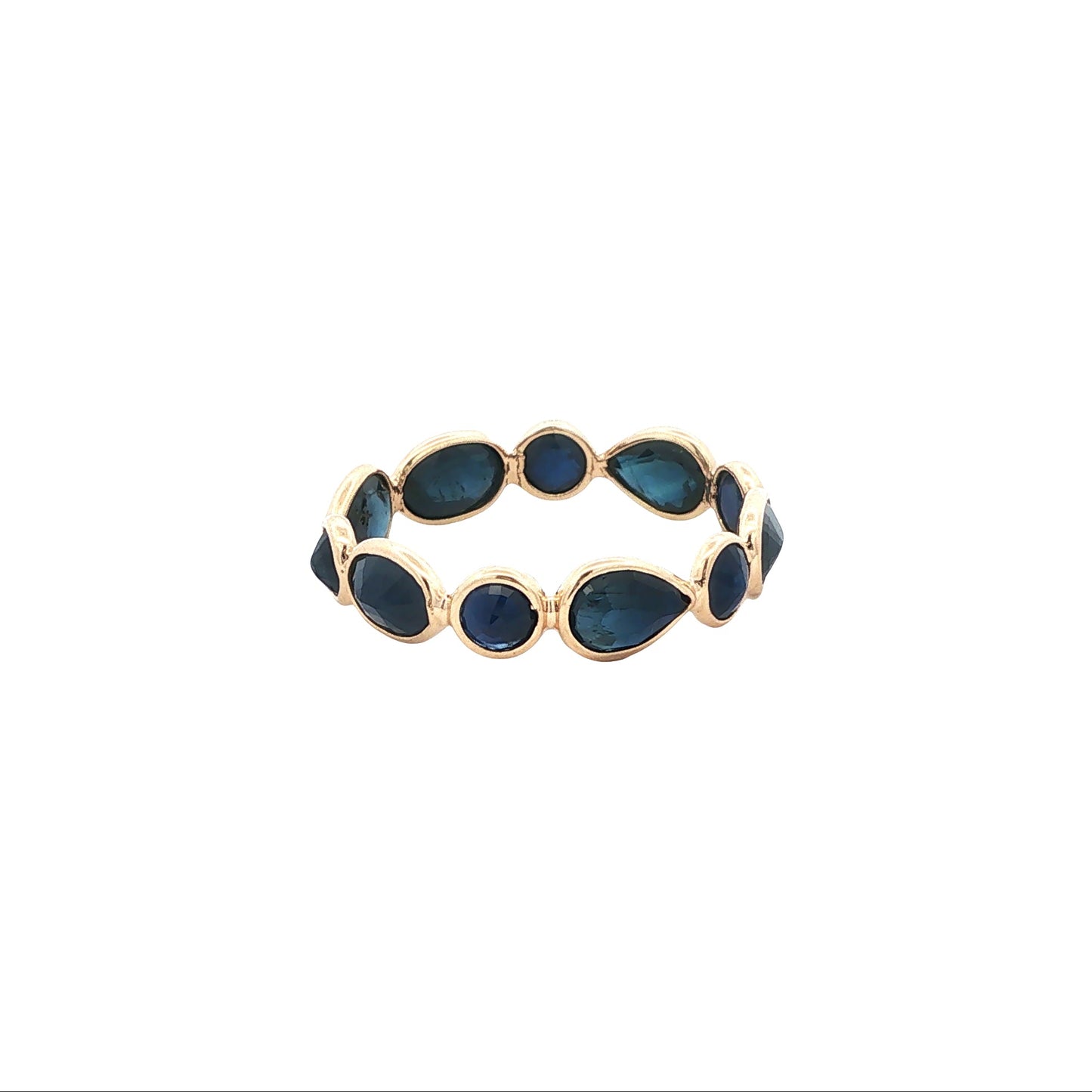 14kY 5.04cttw Sapphire Slice Eternity Ring RZ6700 - 8