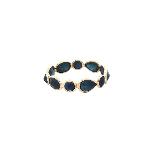14kY 5.04cttw Sapphire Slice Eternity Ring RZ6700 - 8