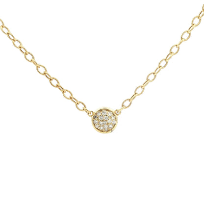 14kY .23cttw Diamond Pave Necklace NZ6294
