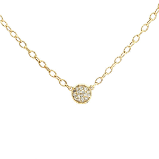14kY .23cttw Diamond Pave Necklace NZ6294