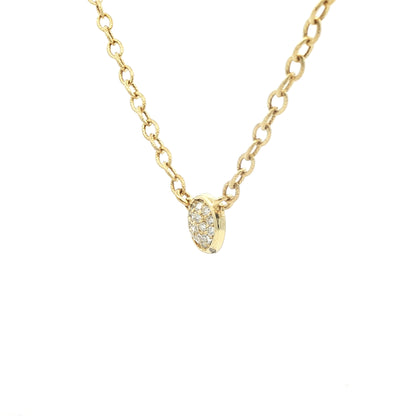 14kY .23cttw Diamond Pave Necklace NZ6294