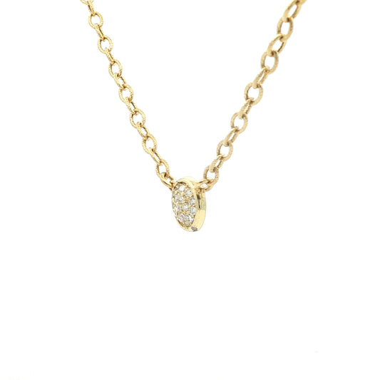14kY .23cttw Diamond Pave Necklace NZ6294