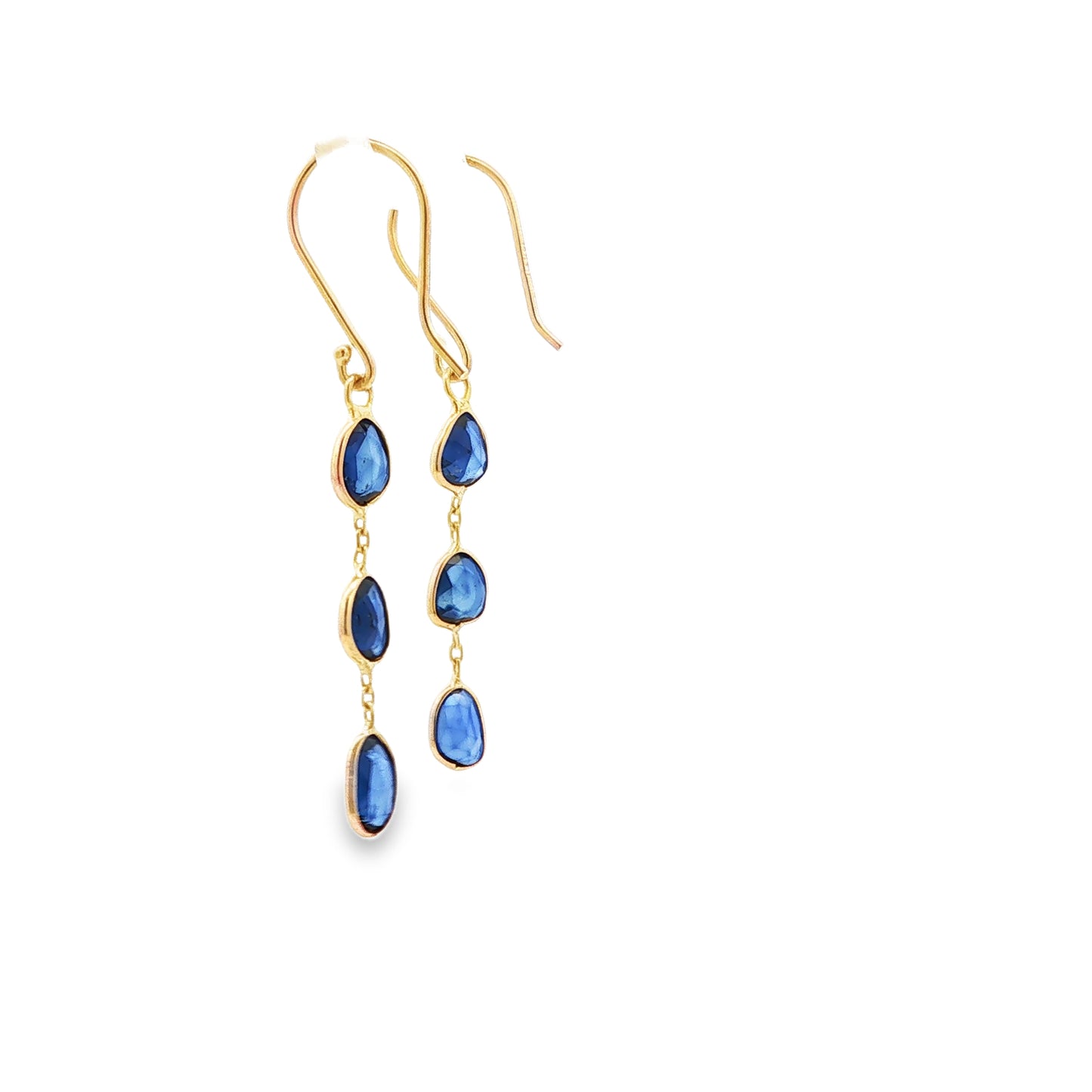 14kY 3.30cttw Sapphire Slice Earring EZ6700