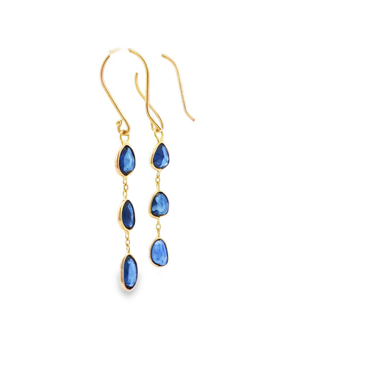 14kY 3.30cttw Sapphire Slice Earring EZ6700