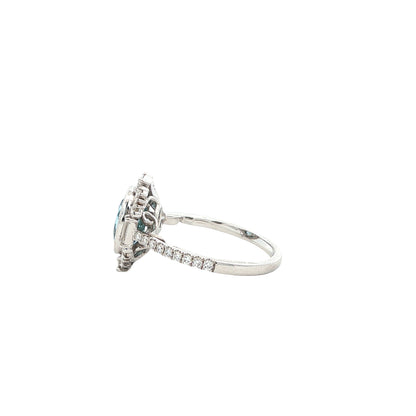 14kW 1.74ct Aquamarine .53cttw Diamond Ring TRQ7475CAQ - 6.5