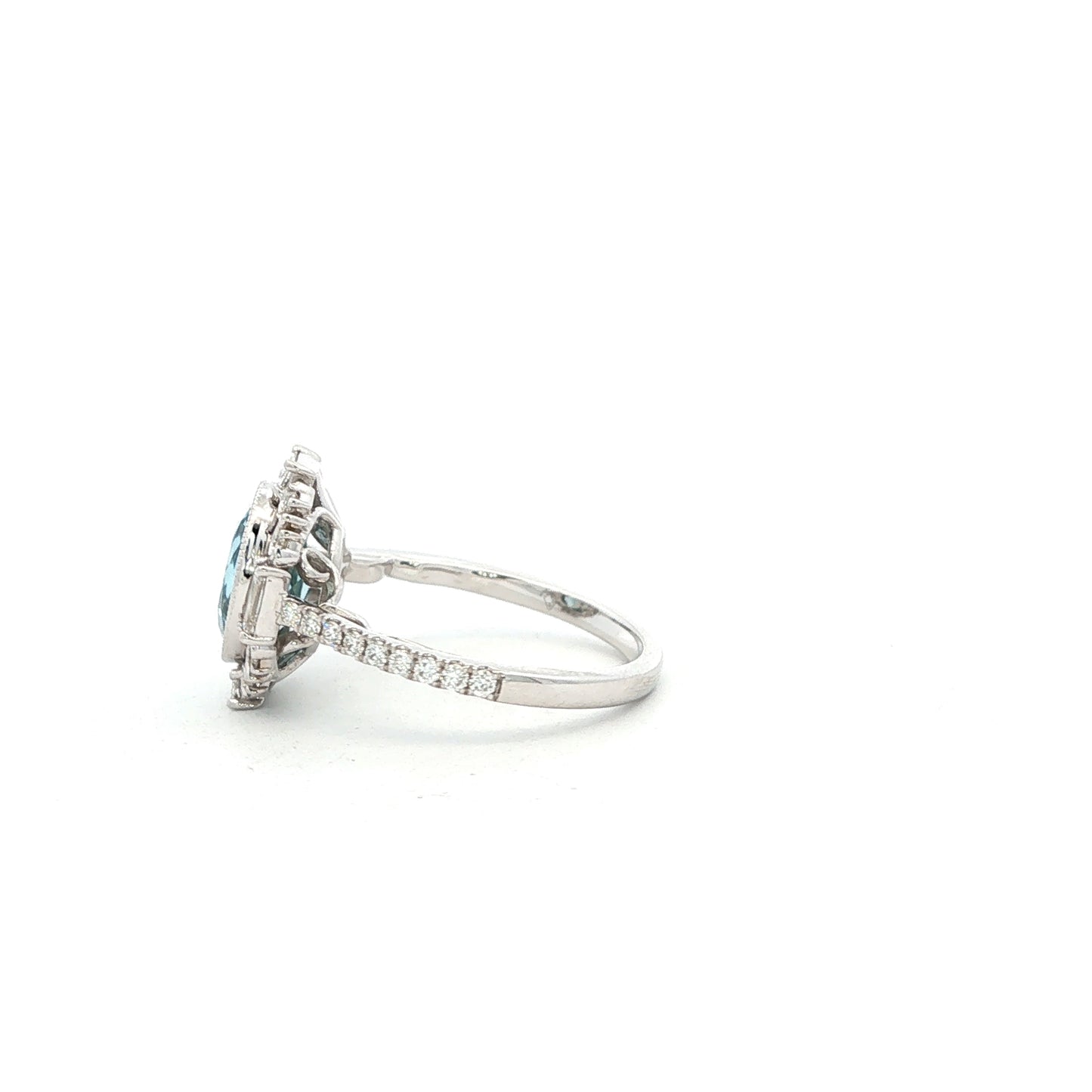 14kW 1.74ct Aquamarine .53cttw Diamond Ring TRQ7475CAQ - 6.5