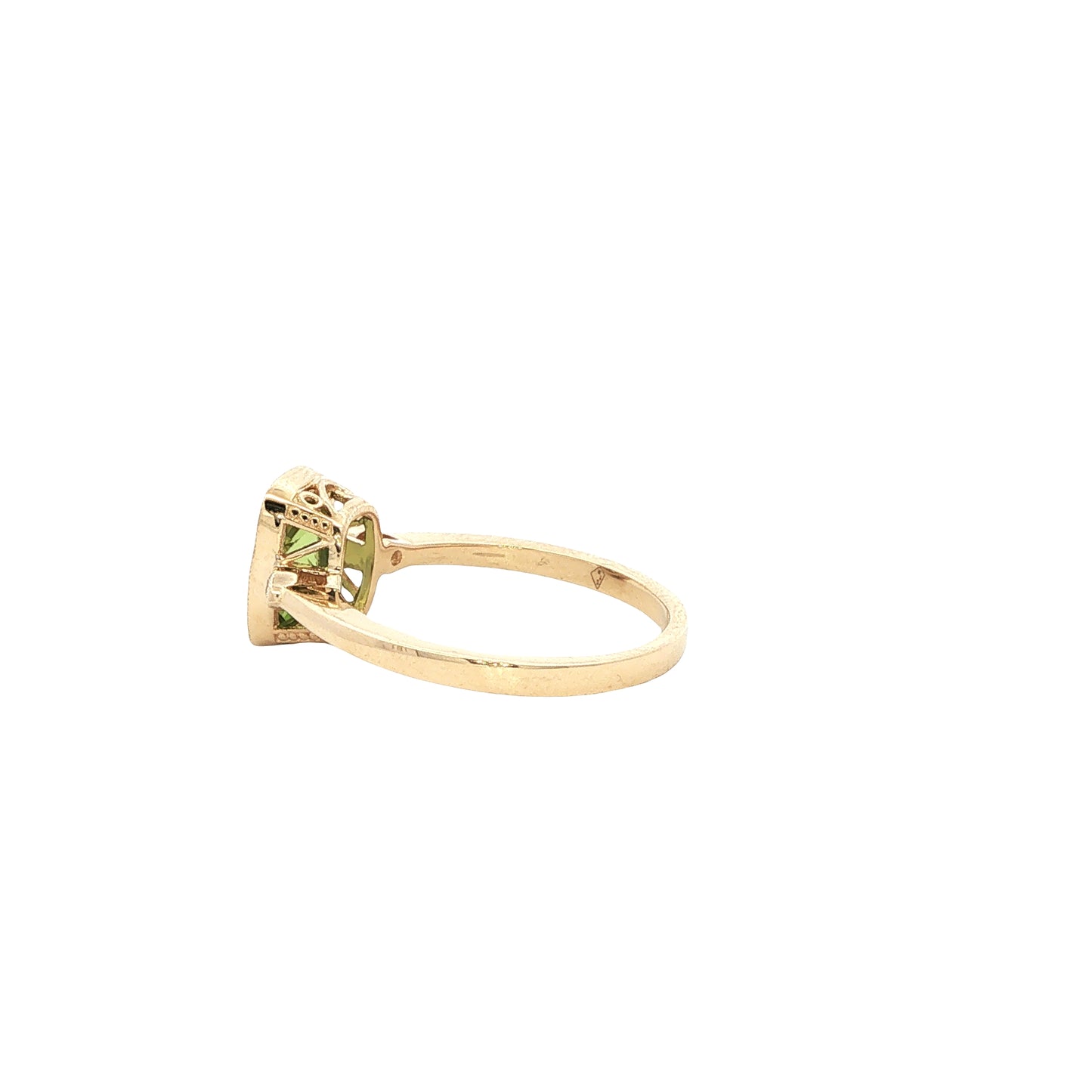 14kY 1.30ct Peridot & 0.03cttw Diamond Ring TRA4645NPE - 6.5