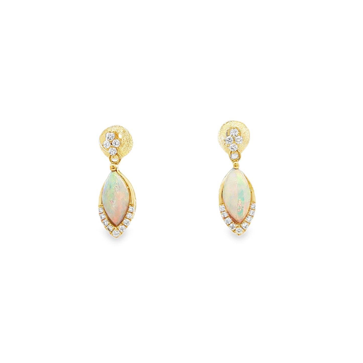 14kY .62cttw Opal & .11cttw Diamond Earring TEQ7603NOP