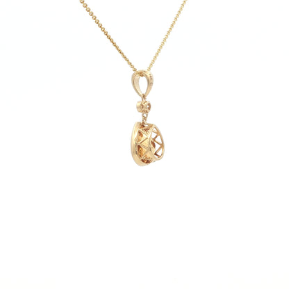 14kY 1.66ct Citrine & .02ct Diamond Pendant TPA5753NCT