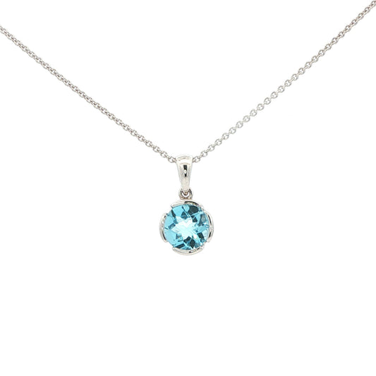 14kW .95ct Blue Topaz Pendant TPA2226CBT