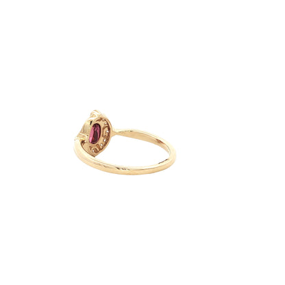14kY .57ct Ruby .11cttw Diamond Ring TRQ7699NR - 6.5