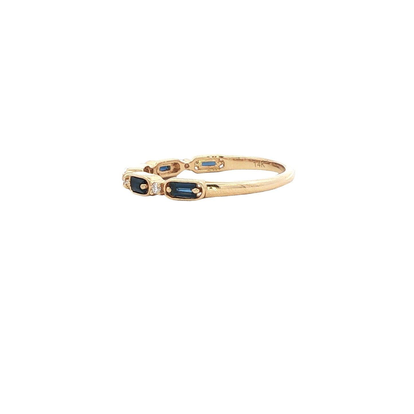 14kY .35cttw Sapphire .05cttw Diamond Band TRA7703NS - 6.5