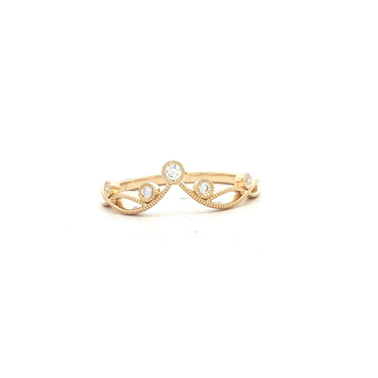 14kY .08cttw Diamond Contour Band TRA7669N - 6.5