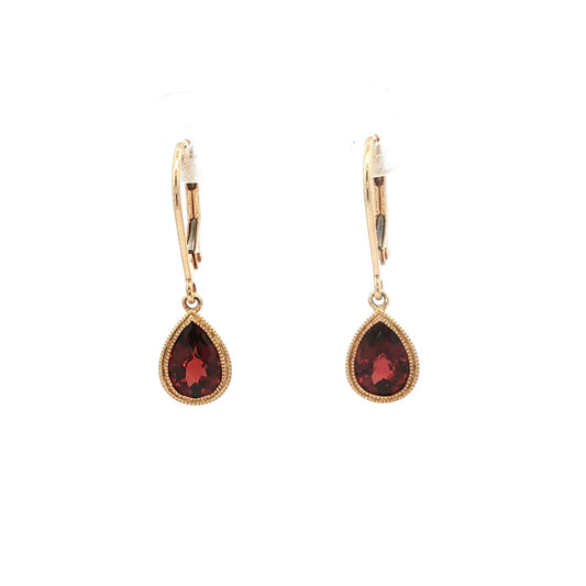14kY 1.87cttw Garnet Earring TEA7592NGA