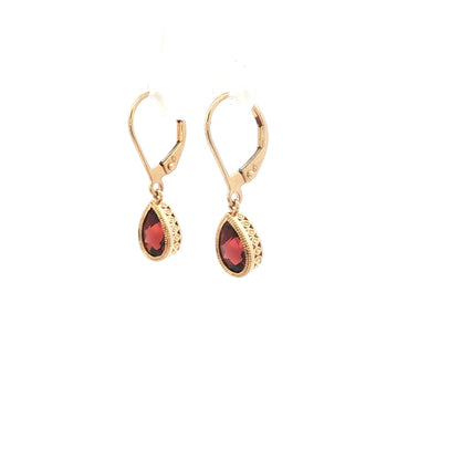 14kY 1.87cttw Garnet Earring TEA7592NGA