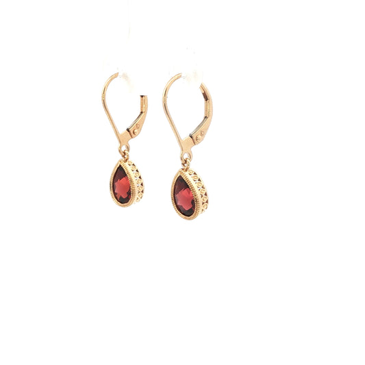 14kY 1.87cttw Garnet Earring TEA7592NGA