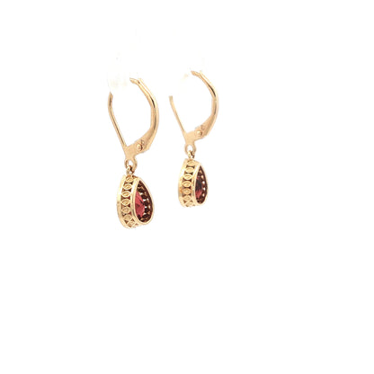 14kY 1.87cttw Garnet Earring TEA7592NGA