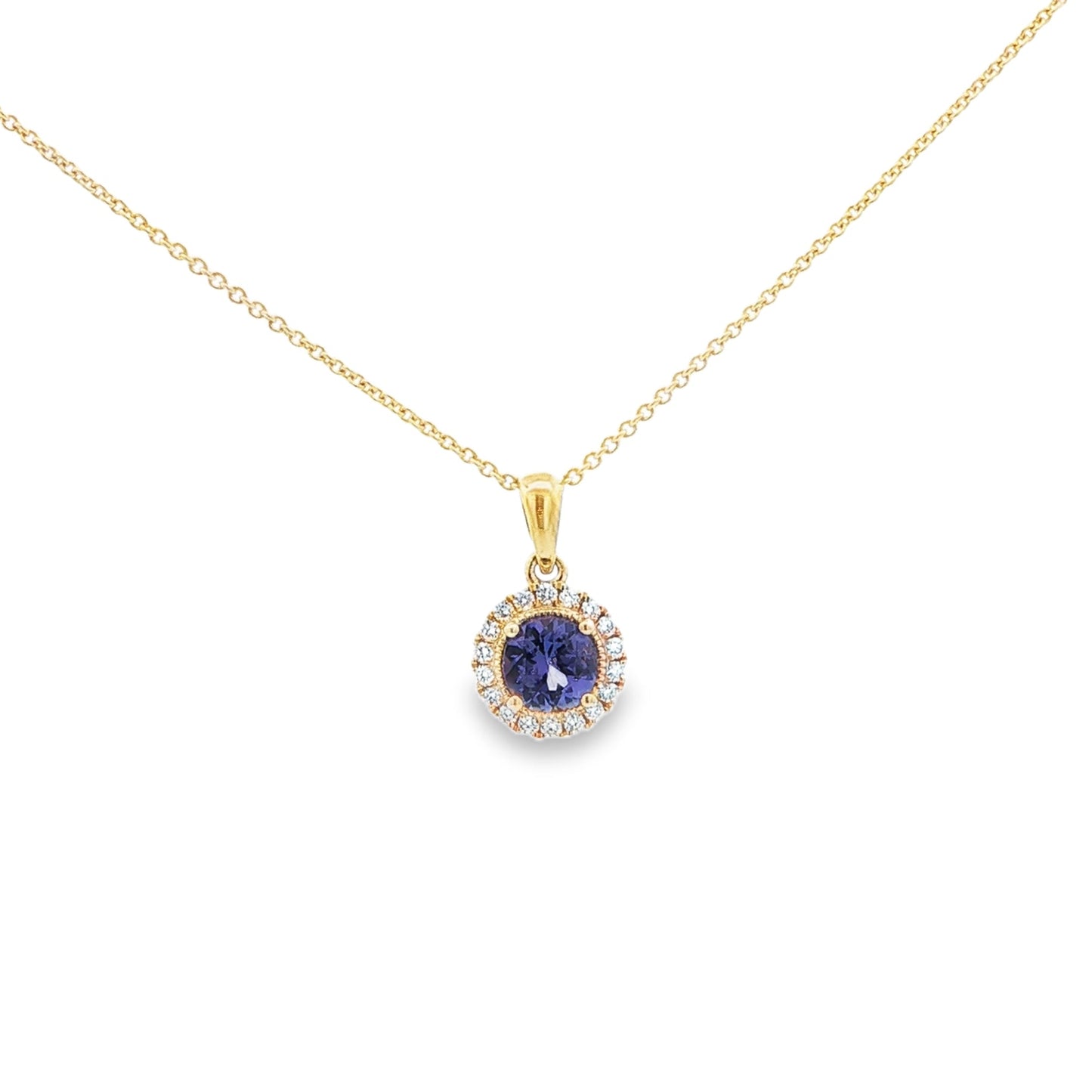 14kY .51ct Tanzanite .51cttw Diamond Pendant TPQ7120NTN