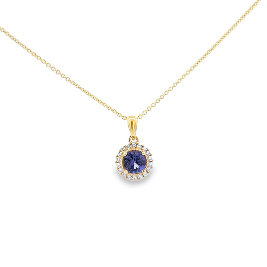 14kY .51ct Tanzanite .51cttw Diamond Pendant TPQ7120NTN